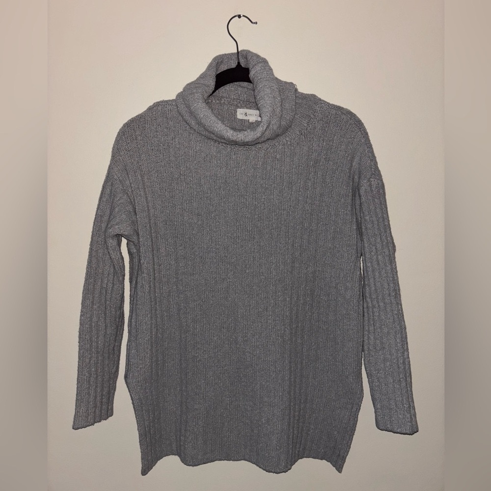 Light Gray Turtleneck Sweater